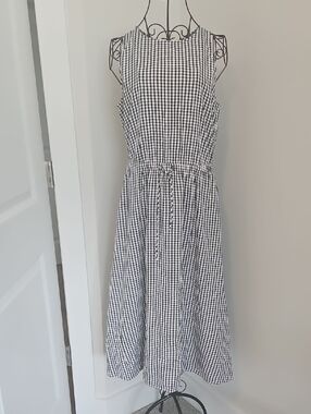 LOFT | Dresses | Lou Grey Loft Midi Dress Size M Neutral Stripe With Green  Pink | Poshmark